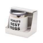 Термо чаша WORLD'S BEST BOSS - бяла - Image 3