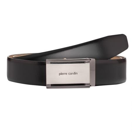 gift92-493d31363834333b Мъжки черен колан с лого 120 см - PIERRE CARDIN - Image 1