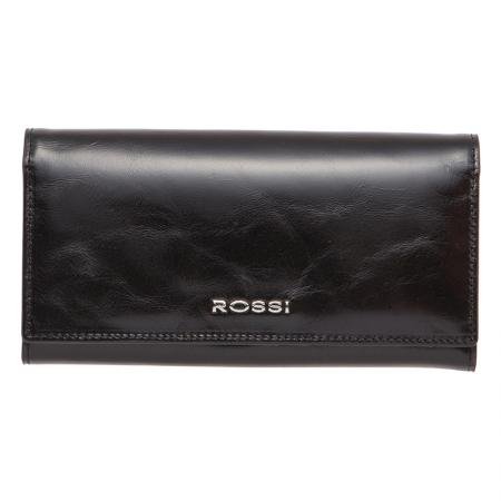 gift92-493d31373931343b Дамско портмоне черно с гладка кожа - ROSSI - Image 1