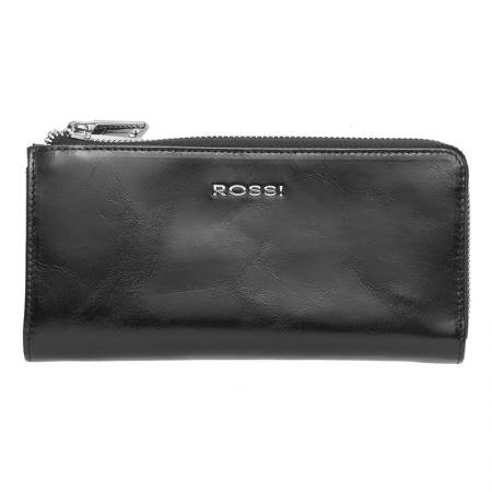 gift92-493d31373932313b Дамско портмоне черно с гладка кожа - ROSSI - Image 1