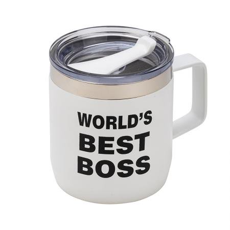 gift92-493d31383433383b Термо чаша WORLD'S BEST BOSS - бяла - Image 1
