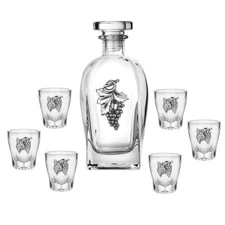 gift92-493d31393037323b Сет бутилка + 6 чаши грозд - Image 1