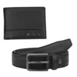 Мъжки комплект портфейл и колан Pierre Cardin - 110 см