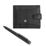 Мъжки комплект химикалка и портфейл Auto Set с логото на BMW