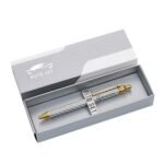 Химикалка Auto Set с лого на Mercedes-Benz, сиво и златно - Image 3