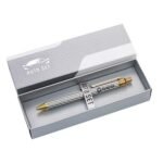 Химикалка Auto Set с лого на BMW, сиво и златно - Image 3