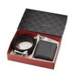 Мъжки комплект портфейл и колан Silver Flame - 110 см - Image 7