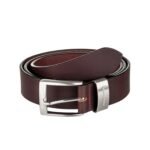 Колан тъмно кафяв  естествена кожа 110 см. PIERRE CARDIN