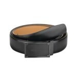 Колан черен с черна плочка мат 100см. PIERRE CARDIN