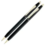 Комплект химикалка и автоматичен молив Cross - Classic Century Black/Gold