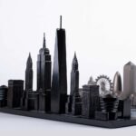 Луксозен шах Skyline Chess - Stainless Steel London vs New York Edition, с дървена дъска - Image 4