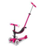 Тротинетка Micro Mini2Grow Deluxe Magic LED Pink
