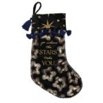 XM11379 Черен кадифен чорап The Stars Take You