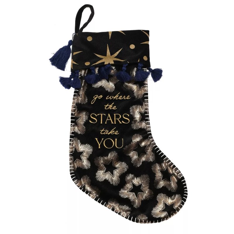 raya-3fadb2f14e75 XM11379 Черен кадифен чорап The Stars Take You - Image 1