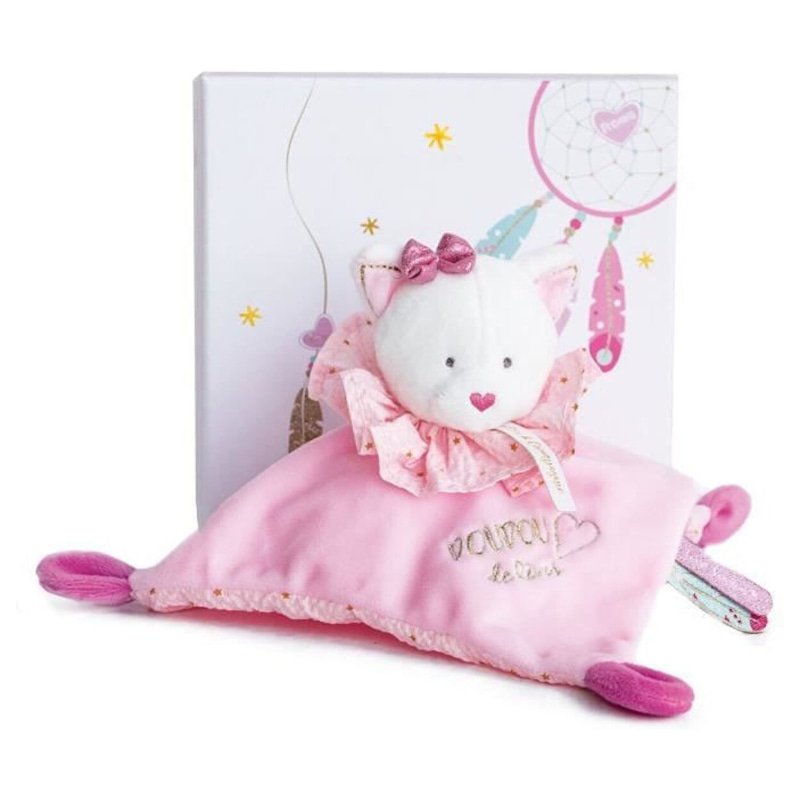 raya-5140d8486888 Плюшена котка за гушкане 20см Розов - Image 1
