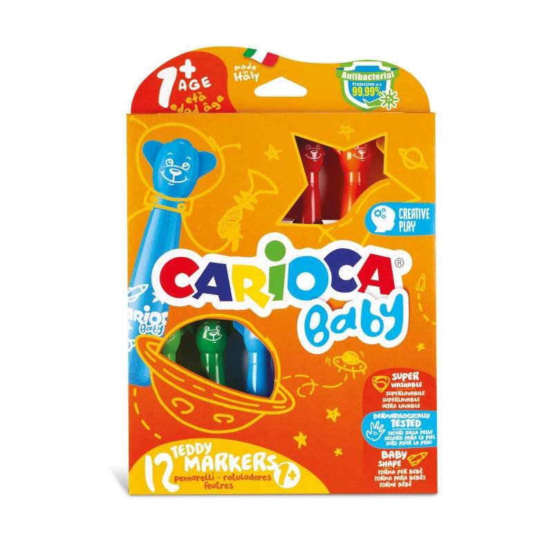 raya-84b24ec309a7 CARIOCA Baby Teddy Маркери 12 цвята - Image 1