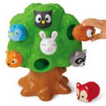 Дървесна къща Montessori с 10 гумени животни