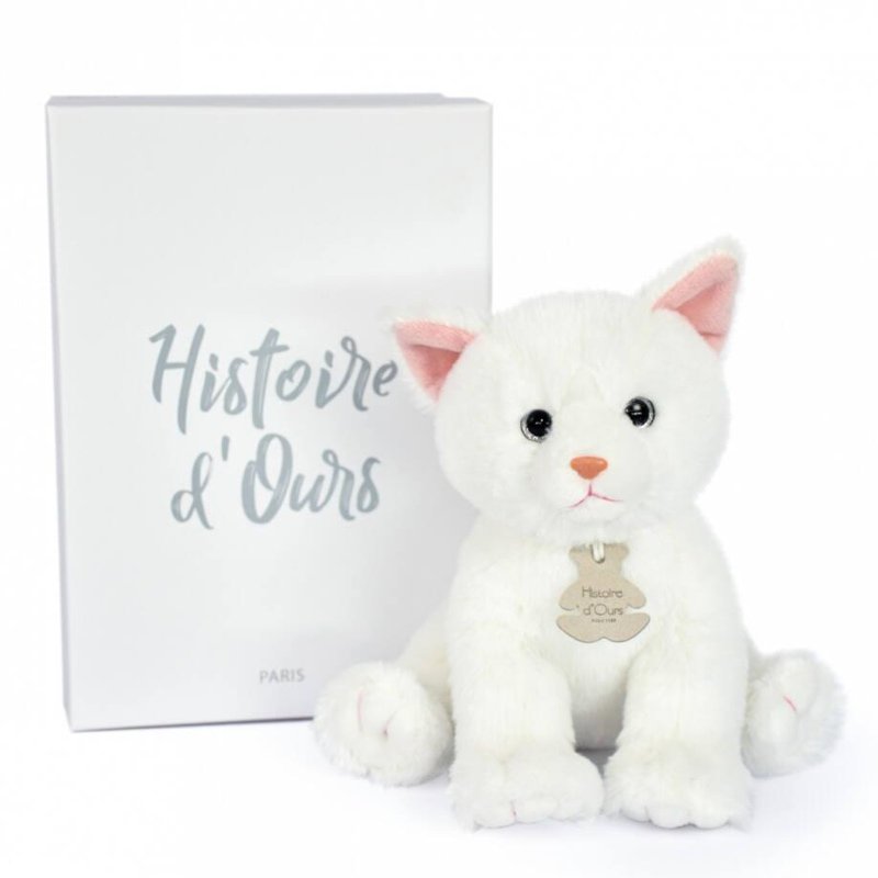 raya-dfaacdb572c5 Пюшено коте Baby cat 18см Бял - Image 1