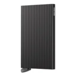 Автоматичен калъф за карти SECRID - Cardprotector+ Fluted Black, с RFID и NFC защита