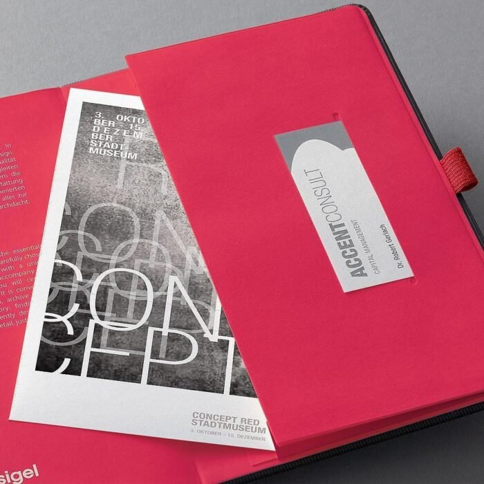 Бележник Sigel - Conceptum Red Edition, A5, на квадрати, твърди корици, черен - Image 7