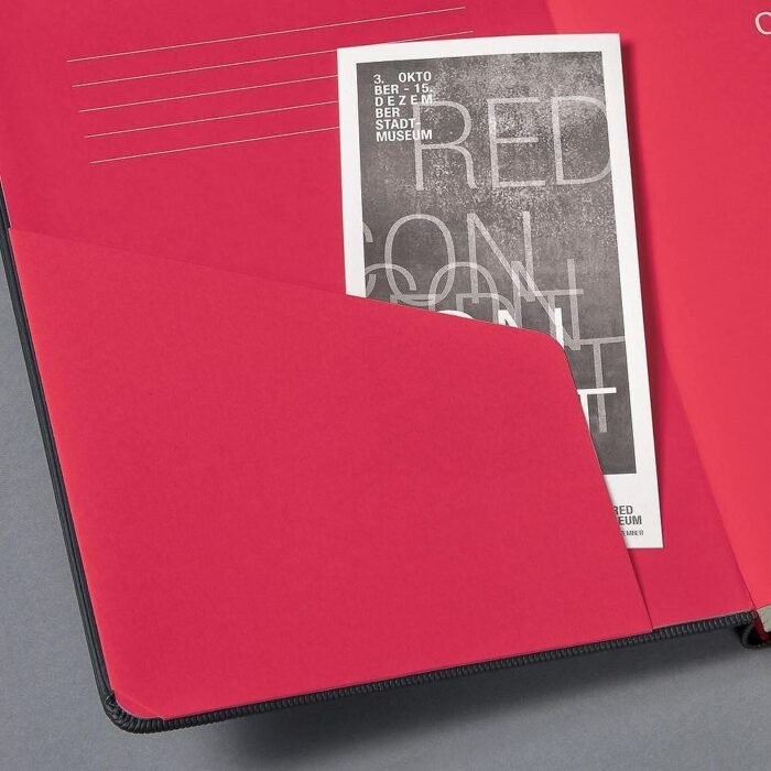 Бележник Sigel - Conceptum Red Edition, A5, на квадрати, твърди корици, черен - Image 8