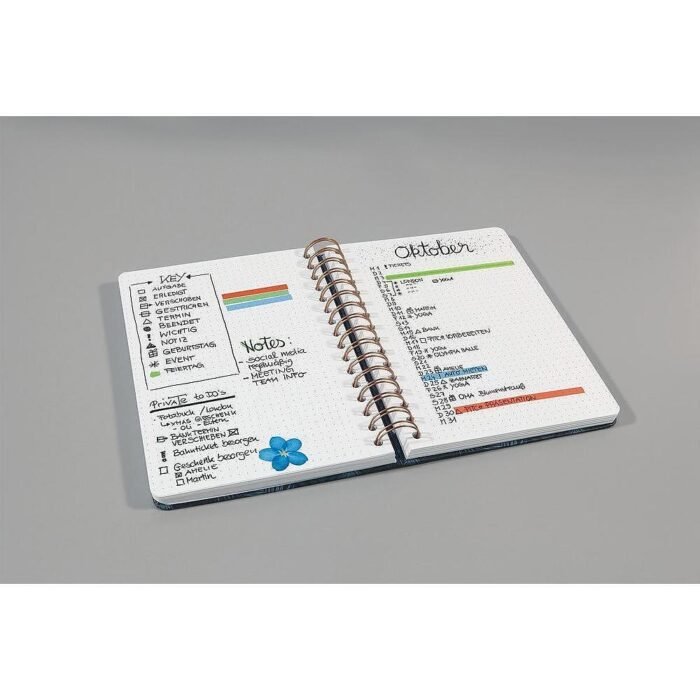 Бележник Sigel - Jolie Brush Marks, A5, на точки, спирала - Image 5
