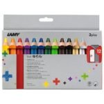 Цветни моливи Lamy 3plus - 12 цвята, с oстрилка