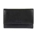Дамски портфейл Bric's - Marmolada Purse, с копче и монетник, RFID защита, черен