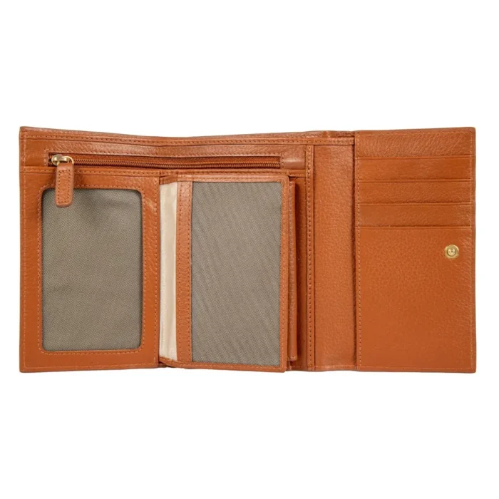 Дамски портфейл Bric's - Marmolada Purse, с копче и монетник, RFID защита, кафяв - Image 3