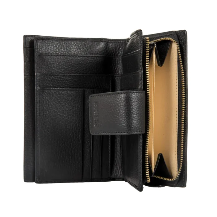 Дамски портфейл Bric's - Marmolada Purse, с копче, RFID защита, черен - Image 4