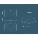 Дамски портфейл OGON Quilted Button, черен - Image 5