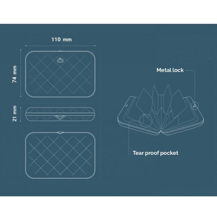 Дамски портфейл OGON Quilted Button, черен - Image 5