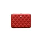 Дамски портфейл OGON Quilted Button, червен