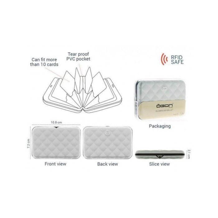 Дамски портфейл OGON Quilted Button, червен - Image 7
