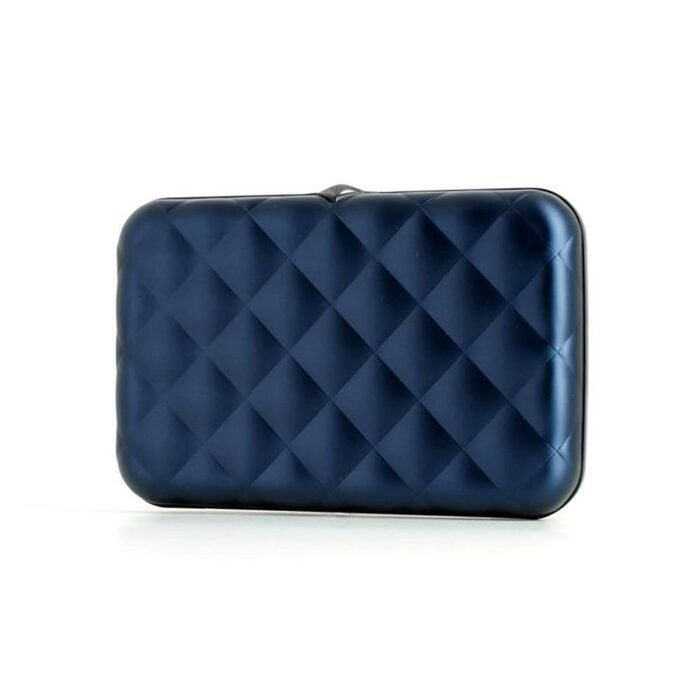 Дамски портфейл OGON Quilted Button, Navy Blue - Image 3
