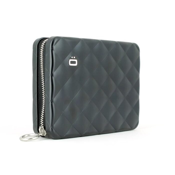 Дамски портфейл OGON - Quilted Passport, черен - Image 2