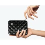 Дамски портфейл OGON - Quilted Passport, черен - Image 5