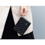 Дамски портфейл OGON - Quilted Passport, черен - Image 7