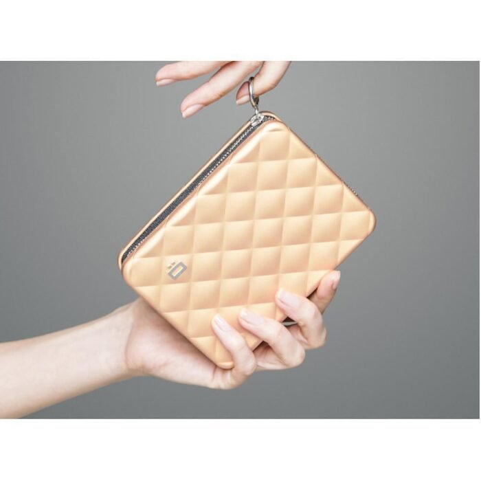 Дамски портфейл OGON - Quilted Passport, Rose Gold - Image 3