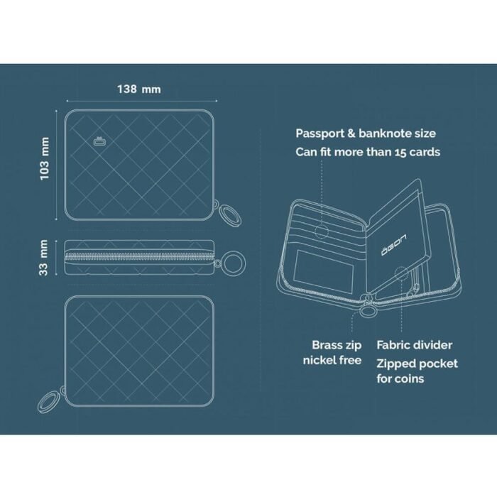 Дамски портфейл OGON - Quilted Passport, Rose Gold - Image 5