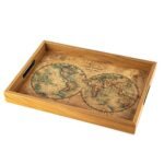 Дървен поднос за сервиране Manopoulos World Map - Image 4