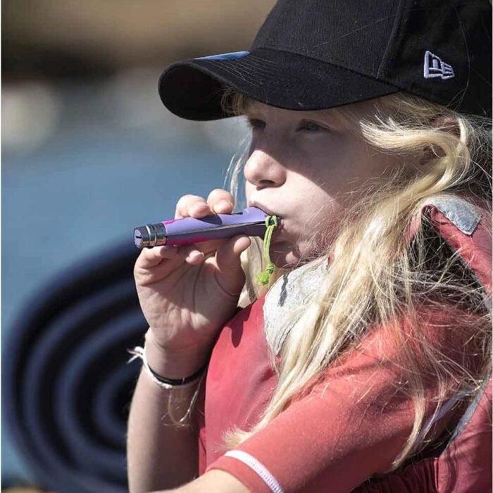 Детски сгъваем нож Opinel №7 Outdoor Junior Purple, острие 8 см, SOS свирка - Image 3