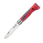 Детски сгъваем нож Opinel №7 Outdoor Junior Red, острие 8 см, SOS свирка