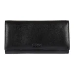 Голям дамски портфейл Bric's - Marmolada Purse, с монетник, RFID защита, черен