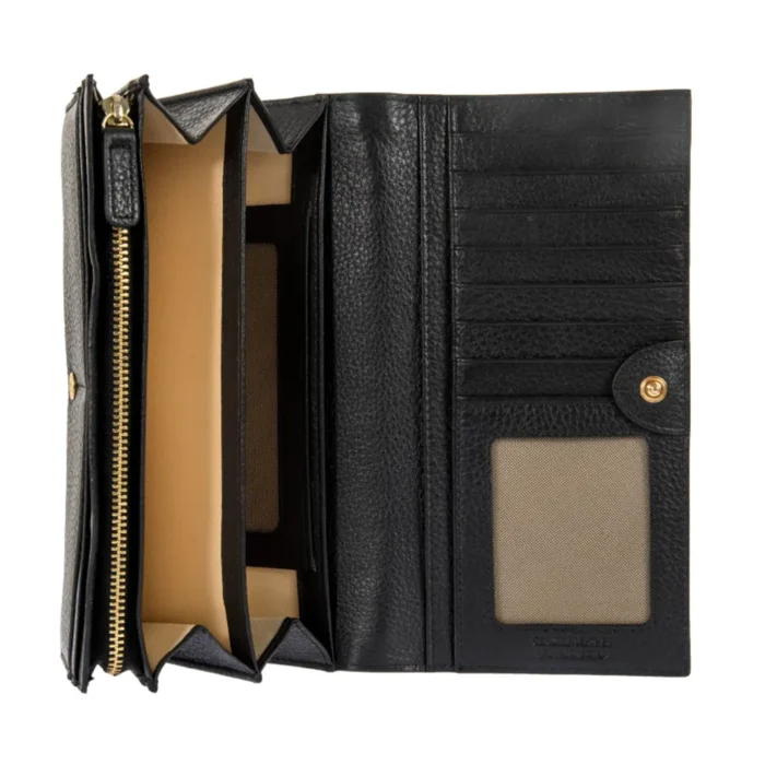 Голям дамски портфейл Bric's - Marmolada Purse, с монетник, RFID защита, черен - Image 2