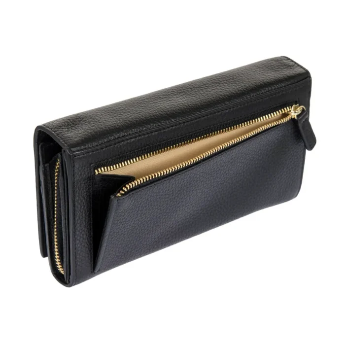Голям дамски портфейл Bric's - Marmolada Purse, с монетник, RFID защита, черен - Image 3