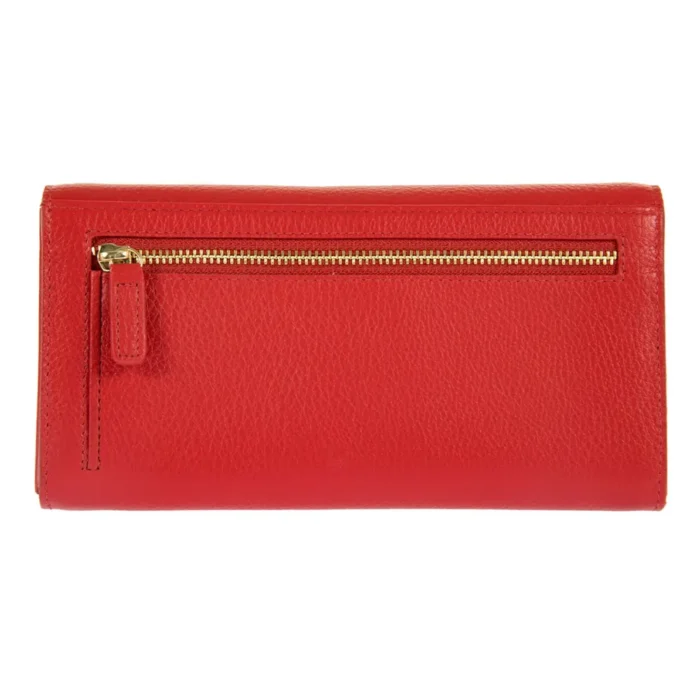 Голям дамски портфейл Bric's - Marmolada Purse, с монетник, RFID защита, червен - Image 3