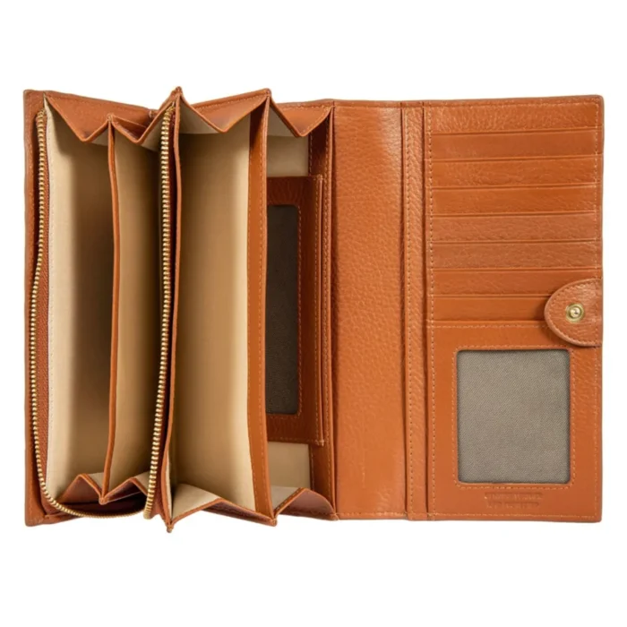 Голям дамски портфейл Bric's - Marmolada Purse, с монетник, RFID защита, кафяв - Image 2