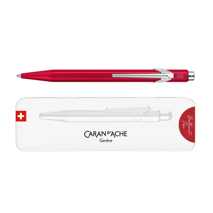 Химикалка Caran D'Ache 849 - Colormat-X, червена - Image 3