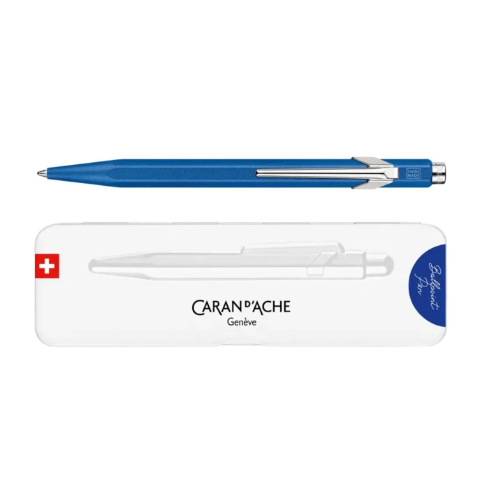 Химикалка Caran D'Ache 849 - Colormat-X, синя - Image 4